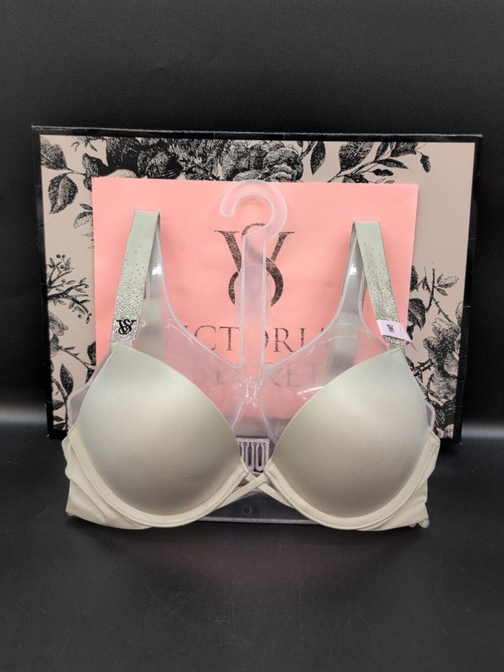 Victoria Secret Very Sexy Scattered Shine Strap Push Up Bra 32A Sandstone